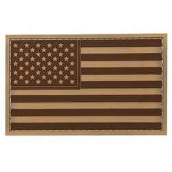 Nášivka vlajka USA velcro 3D PVC pouštní