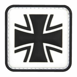 Nášivka GERMAN CROSS white velcro 3D PVC