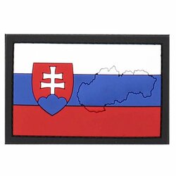 Nášivka SK vlajka mapka 3D PVC VELCRO