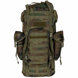 Batoh bojový MOLLE 65l polstrovaný MFH woodland Batoh bojový MOLLE 65l polstrovaný MFH woodland