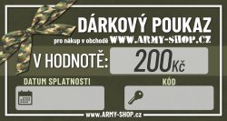 Dárkový poukaz v hodnotě 200Kč Dárkový poukaz v hodnotě 200Kč