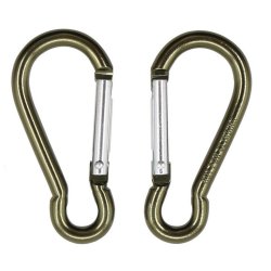 Hliníkové karabiny 5 mm FOSCO zelené 2 ks Hliníkové karabiny 5 mm FOSCO zelené 2 ks