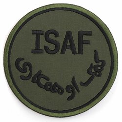 Nášivka ISAF  KHAKI tmavá