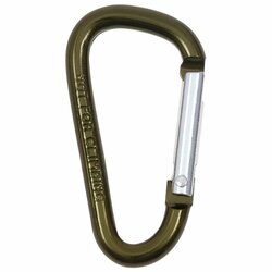 Karabina ocelová 8mm x 8cm  Olivová