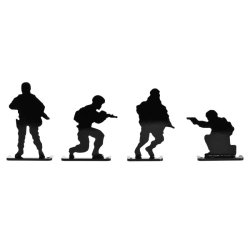 Kovové terče vojáků sada 4ks Beast Hunter