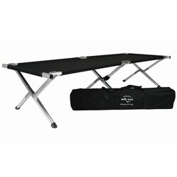 Polní rozkládací lehátko  Černé