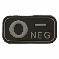 Nášivka 3D PVC 0- negative