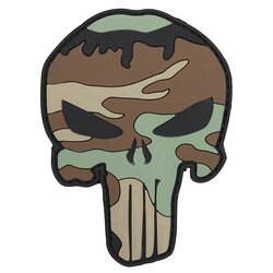 Nášivka PUNISHER velcro 3D PVC woodland