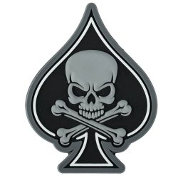 Nášivka ACES OF SHADES SKULL BONES velcro 3D PVC