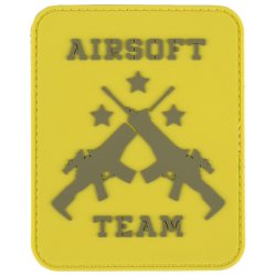 Nášivka AIRSOFT TEAM YELLOW velcro 3D PVC Nášivka AIRSOFT TEAM YELLOW velcro 3D PVC