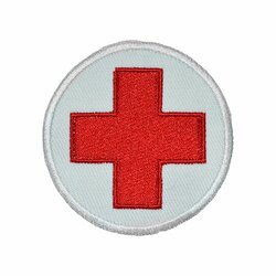 Nášivka zdravotník červený kříž  VELCRO