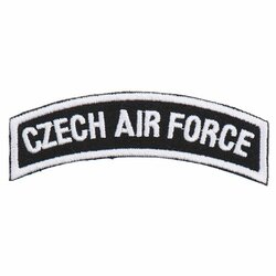 Nášivka Czech AIR FORCE oblouk černobílá