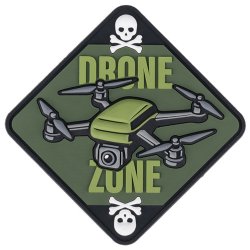 Nášivka DRONE ZONE skull velcro 3D PVC Nášivka DRONE ZONE skull velcro 3D PVC