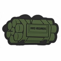 Nášivka KIND REGARDS velcro 3D PVC zelená
