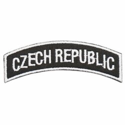 Nášivka Czech Republic oblouk  černobílá