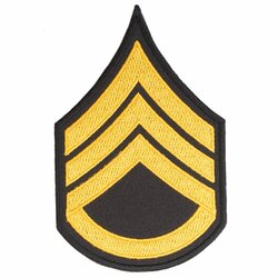 Nášivka hodnost US  štábní seržant barevná