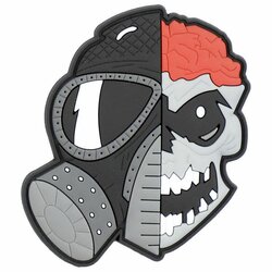 Nášivka SKULL GASMASK velcro 3D PVC