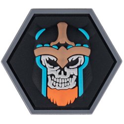 Nášivka SKULL VIKING MINI velcro 3D PVC
