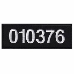 Vyšívané OEČ příslušníka PČR černá / bílá