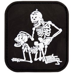 Nášivka TWO SKELETONS SEX velcro 3D PVC