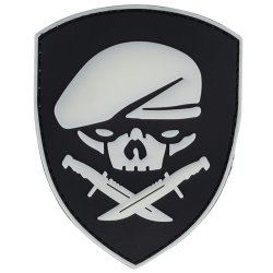 Nášivka US SPECIAL FORCES SKULL glow velcro 3D PVC Nášivka US SPECIAL FORCES SKULL glow velcro 3D PVC