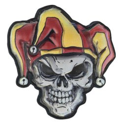 Nášivka UV SKULL JOKER velcro 3D PVC