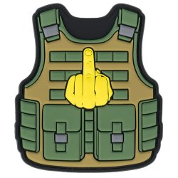 Nášivka VEST FUCK YOU velcro 3D PVC