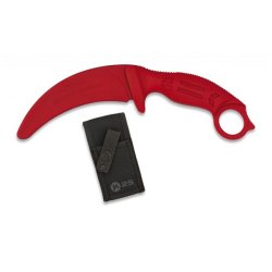 Nůž cvičný KARAMBIT gumový s pouzdrem ČERVENÝ Nůž cvičný KARAMBIT gumový s pouzdrem ČERVENÝ