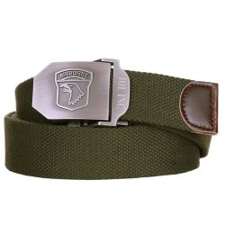 Opasek AIRBORNE plátěný 101.inc OLIVOVÝ