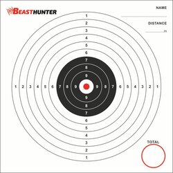 Terč papírový vzduchovkový BeastHunter 14x14cm 100ks