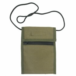 Peněženka na krk  olivová