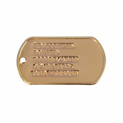 Identifikační známky US zlaté s ražbou