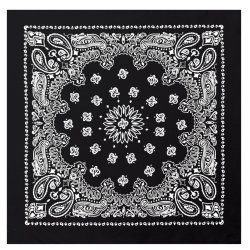 Šátek Trainmen Paisley 68x68cm ČERNÝ Šátek Trainmen Paisley 68x68cm ČERNÝ