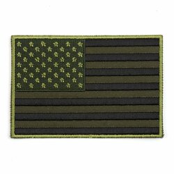 Nášivka  vlajka USA bojová levá VELCRO