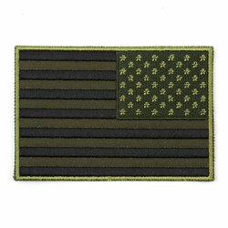 Nášivka  vlajka USA  bojová pravá VELCRO