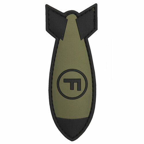 Nášivka F.BOMB green velcro 3D PVC