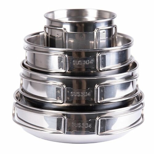 Set kempového nádobí nerez Mil-Tec 5-dílný