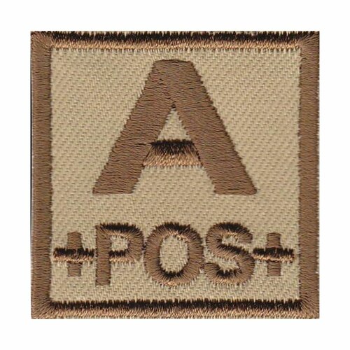 Nášivka krevní skupina A POS pouštní