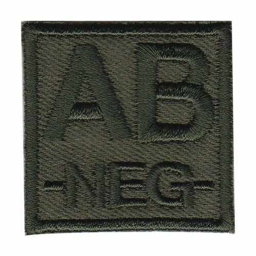 Nášivka krevní skupina AB NEG bojová