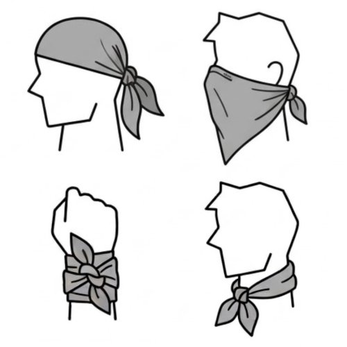 Bavlněný šátek Rothco Bandana 55 x 55 cm - BÍLÝ