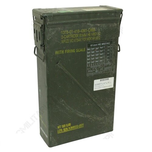 Bedna US kovová na munici 81MM