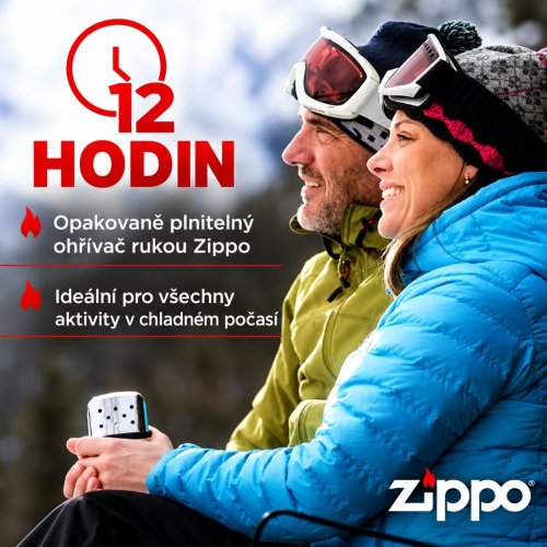 Benzínový ohřívač ZIPPO 12h chrom