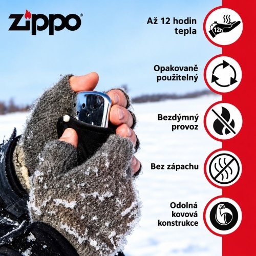 Benzínový ohřívač ZIPPO 12h chrom