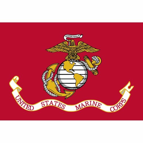 Vlajka U.S.M.C. červená
