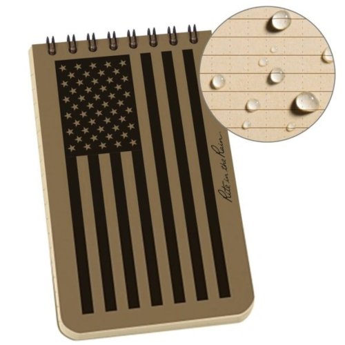 Blok voděodolný TOP-SPIRAL 127 x 76 mm vlajka USA TAN