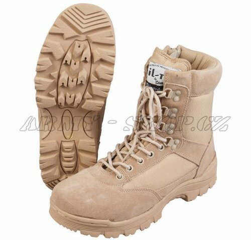 Taktické boty ZIPPER béžové