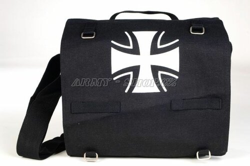 City brašna černá s potiskem Kříž