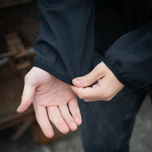 Bunda softshell nápis SECURITY černá