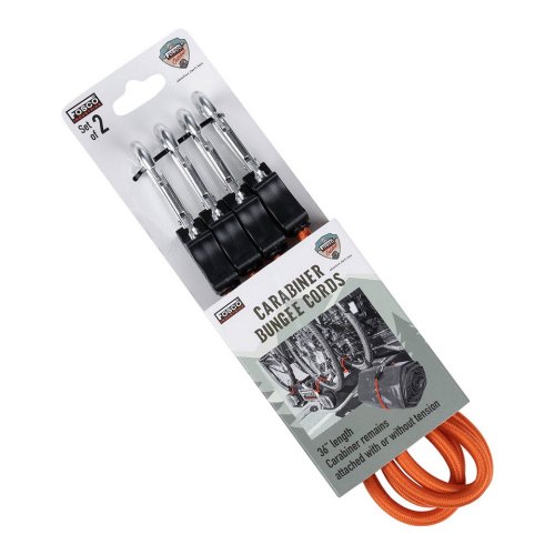 Bungee šňůry s karabinou 36inch/90cm 2ks ORANŽOVÉ