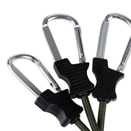 Bungee šňůry s karabinou 36inch/90cm 2ks ZELENÉ